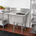 Thumbnail image #2 for Advance Tabco Fabricated 1-Compartment Sink with 24-Inch Left Drainboard, 18 x 18 x 14-Inch Bowl, 304 Stainless Steel