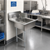 Thumbnail image #2 for 26-Inch Straight Soiled Dish Table with Left-Side Sink, 300 Series Stainless Steel