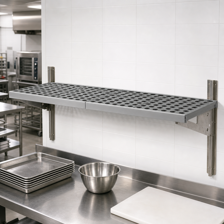 Product image #2 for Fermostock 68 Inch W x 22 Inch D Horizontal Vented Modular Shelf with Removable Polymer Inserts