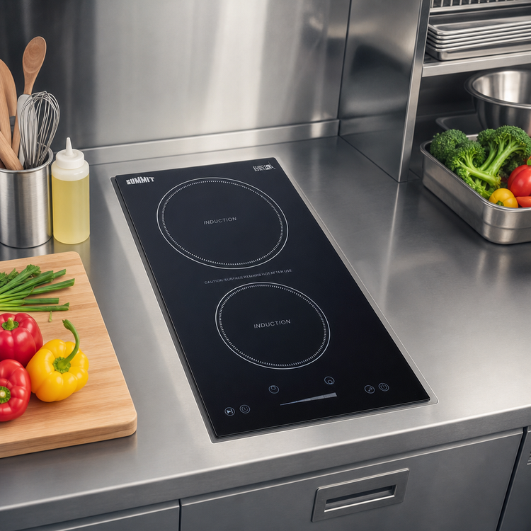 Product image #3 for Summit Appliance 12-Inch Built-In 2-Burner Induction Cooktop, 115V
