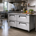 Thumbnail image #2 for Turbo Air Super Deluxe 60-Inch Two-Section Undercounter Drawer Freezer with 4 Drawers, Rear-Mount Self-Contained Refrigeration