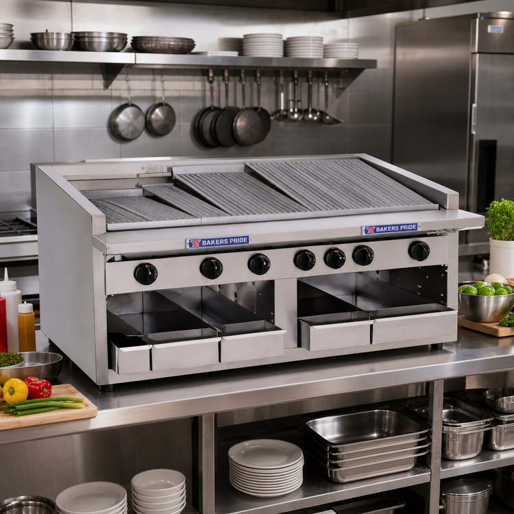 Product image #2 for Bakers Pride Dante Series 60-Inch Countertop Gas Radiant Charbroiler