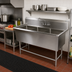 Thumbnail image #2 for John Boos Pro-Bowl 3-Compartment Stainless Steel Sink, 65-1/8-Inch Wide, 10-Inch Backsplash