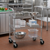 Thumbnail image #2 for Metro Super Erecta MW703 Standard Duty 3-Shelf Open Chrome-Plated Utility Bus Cart
