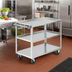 Thumbnail image #2 for Vollrath Stainless Steel 3-Shelf Extra Heavy Duty Utility Bus Cart, 500 lb. Capacity