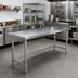 Thumbnail image #2 for Heavy Duty Flat Top Stainless Steel Work Table, 84 Inch x 24 Inch, Open Base