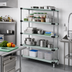 Thumbnail image #2 for Quantum 72-Inch W x 21-Inch D x 74-Inch H Solid Stainless Steel Shelving Starter Kit with 5 Shelves