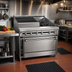 Thumbnail image #2 for Titan JTRH-18B-2-36C 36 Inch Heavy Duty Gas Range with 2 Open Burners, 18 Inch Charbroiler, and Convection Oven