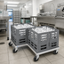 Thumbnail image #3 for Double-Wide Aluminum Glass Rack / Milk Crate Dolly with 5-Inch Swivel Casters for (2) 20