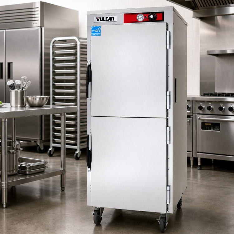 Product image #3 for Vulcan Quick Ship Institutional Series Mobile Heated Holding/Transport Cabinet, 18 Full-Size Sheet Pan Capacity, Stainless Steel