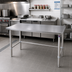 Thumbnail image #2 for John Boos Stallion 48 Inch x 24 Inch 14-Gauge Stainless Steel Top Work Table with Stallion Safety Edge
