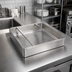 Thumbnail image #2 for 19-1/2 x 19-1/2 x 5 Inch Deep Stainless Steel Drain Basket for Dish Tables