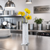 Thumbnail image #2 for American Metalcraft Hammered Finish Square Stainless Steel Bud Vase, 1-3/4 Inch x 5-1/4 Inch High