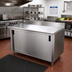 Thumbnail image #2 for Advance Tabco Special Value Economy Enclosed Work Table with Cabinet Base, 96 x 24 Inch, 16 Gauge 304 Stainless Steel Top, 5 Inch Backsplash
