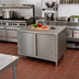 Thumbnail image #2 for BK Resources 36 x 30 Inch Stainless Steel Chef Table Cabinet Base with Hinged Doors
