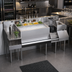 Thumbnail image #3 for Krowne Royal Series 72-Inch Underbar Cocktail Station with Center Ice Bin, Blender Station, Liquor Display, Drainboard, and 10-Circuit Cold Plate