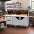 Thumbnail image #2 for Turbo Air Super Deluxe 72-5/8-Inch Three-Section Front Breathing Sandwich/Salad Mega Top Prep Table with 30-Pan Opening, 2 Drawers, and 2 Doors
