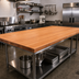 Thumbnail image #2 for Boos Block 84-Inch x 42-Inch x 3-Inch Full-Length Edge Grain American Cherry Kitchen Countertop with Varnique Finish