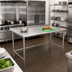 Thumbnail image #2 for Eagle Group BlendPort Deluxe Series Stainless Steel Work Table, 72 x 30 Inches, with 1-1/2-Inch Rear Upturn and Open Crossbraced Base