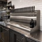 Thumbnail image #2 for Perlick Corporation 4076BK25 Wall-Mount Glycol-Cooled Draft Beer Dispensing Tower, Stainless Steel, 25 Faucets, 75-Inch Wide