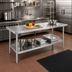 Thumbnail image #2 for John Boos Stallion Budget Stainless Steel Work Table with Adjustable Undershelf, 72 x 18 Inches