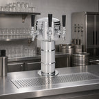 Thumbnail image #2 for Micro Matic USA MTM-3PSS 3-Faucet Countertop Air-Cooled Draft Beer Tower, Polished Stainless Steel