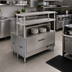Thumbnail image #2 for Randell Modular Chef Service Counter Left Chef-Side Section, 50-1/2 Inch, Plate Storage Cabinet, Double Overshelf