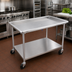 Thumbnail image #2 for John Boos Stainless Steel Sorting Table with Undershelf and Locking Casters, 60-7/8 x 30-3/8 Inches