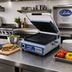 Thumbnail image #2 for Globe Deluxe 14-Inch Single Countertop Electric Sandwich/Panini Grill with Grooved Cast Iron Plates