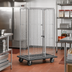 Thumbnail image #2 for QuadTruss Chrome-Plated Wire Security Cage with Dolly Truck and Casters, 52-7/8 x 29-3/4 x 69 Inch