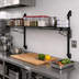 Thumbnail image #2 for Quantum Cantilever Single Shelf Wall-Mount Wire Shelving Unit, 72 x 12 Inches, Black Epoxy Antimicrobial Finish
