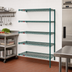 Thumbnail image #2 for Eagle Group Valu-Gard 5-Tier Add-On Wire Shelving Unit with QuadTruss Shelves, 36 x 18 x 74 Inches, Green Epoxy