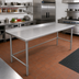 Thumbnail image #2 for John Boos Stallion 144-Inch x 30-Inch 16-Gauge Stainless Steel Work Table with 1-1/2-Inch Rear Backsplash and Safety Edge Front
