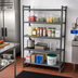 Thumbnail image #2 for Cambro Camshelving Basics Plus 4-Shelf Stationary Polymer Shelving Starter Unit, 21 x 42 x 84 Inches