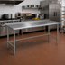 Thumbnail image #2 for Eagle Budget Series 108-Inch x 24-Inch 430 Stainless Steel Work Table with Rear Up-Turn
