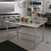 Thumbnail image #2 for Advance Tabco Special Value Series 72-Inch x 36-Inch 16-Gauge 304 Stainless Steel Work Table with 5-Inch Backsplash
