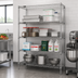 Thumbnail image #2 for 72-Inch W x 18-Inch D x 86-Inch H 304 Stainless Steel Stationary Wire Shelving Starter Kit