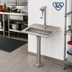 Thumbnail image #2 for T&S Brass EverSteel 8 Inch Deck Mount Stainless Steel Water Station with Pedestal Glass Filler