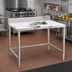 Thumbnail image #2 for Eagle Group Open Base Stainless Steel Poly Top Trimming Table, 108-Inch W x 36-Inch D