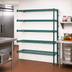 Thumbnail image #2 for Eagle Group Valu-Gard 5-Tier Add-On Wire Shelving Unit, 72W x 18D x 86H, Green Epoxy Finish
