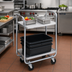 Thumbnail image #2 for Vollrath Thrift-I-Cart 2-Shelf Chrome-Plated Utility Bus Cart, 500 lb Capacity, 33 x 21 Inch Shelves