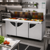Thumbnail image #2 for Super Deluxe Three-Section Sandwich/Salad Mega Top Refrigerated Prep Table with 30-Pan Opening, 72-5/8-Inch Wide