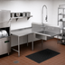 Thumbnail image #2 for John Boos Pro-Bowl L-Shaped Island Soiled Dishtable with Pre-Rinse Sink Bowl, 60