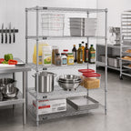 Thumbnail image #2 for Quantum WR54-2454C 54"W x 24"D x 54"H 4-Shelf Chrome-Plated Wire Shelving Starter Unit