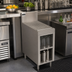 Thumbnail image #2 for Advance Tabco Prestige Supreme 12-Inch Open Front Underbar Drainboard Cabinet with 7-Inch Backsplash