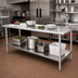 Thumbnail image #2 for Advance Tabco 5 Linear Foot 16 Gauge 304 Stainless Steel Undershelf Upgrade for Commercial Work Tables