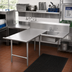 Thumbnail image #2 for John Boos Pro-Bowl L-Shaped Soiled Landing Dishtable with 20 x 20 x 8 Sink Bowl, 72-Inch, Left-to-Right