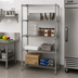 Thumbnail image #2 for Quantum 48 Inch W x 12 Inch D x 74 Inch H 4-Shelf Wire Shelving Starter Kit, Stationary, 304 Stainless Steel