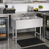 Thumbnail image #2 for Steel Works Stainless Three Compartment Underbar Sink, 38-1/2 In. x 18-3/4 In. x 33 In. H