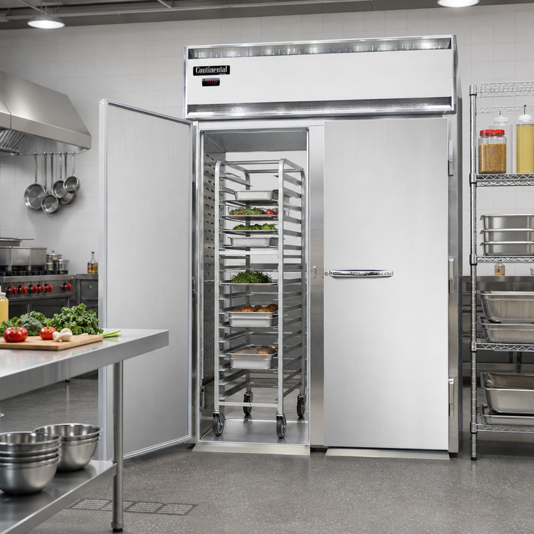 Product image #2 for Continental Refrigerator Designer Line DL2WI-SS-RT-E Two-Section Extra-High Stainless Steel Roll-Thru Warmer